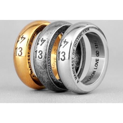 Retro 1314 Couple Lovers Stainless Steel Men Women Wedding Engagement Rings for Girl Boyfriend Jewelry Creativity Gift Wholesale