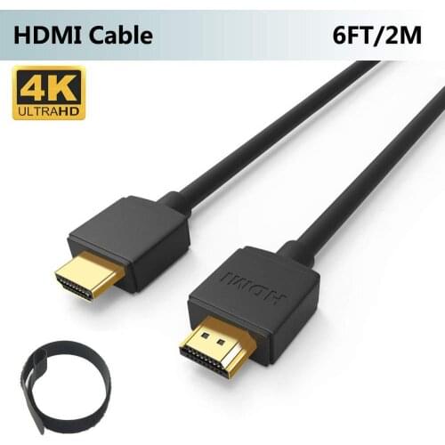 FOINNEX Slim HDMI 1.4 Cord 4K Thin HDMI Cable 6ft for Nintendo Switch, PS3, PS4, PS4 Pro, Xbox One, Xbox 360, Roku to HDTV
