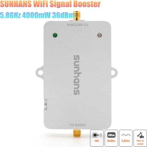 Sunhans SH58Gi4000 5.8GHz 4000mW (36dBm) IEEE 802.11a/n WiFi Signal Booster Monitor Signal Amplifier