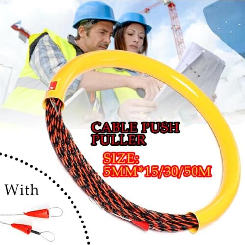 5MM 15/30M Electrician Threading Device Cable Wire Puller Rodder Conduit Snake Cable Installation Tool Fish Tape