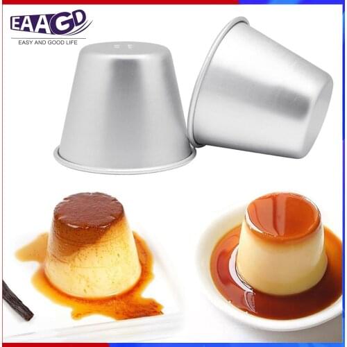 1Pcs Individual Pudding Moulds Mini Aluminum Pudding Cups Nonstick Egg Tart Mold For Dessert DIY Bakeware Cooking