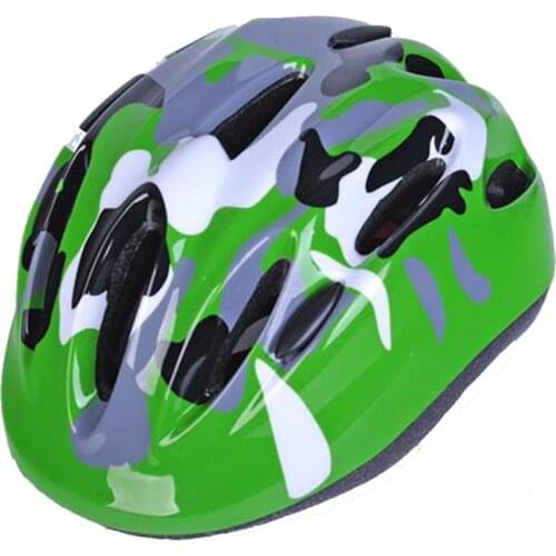 180g Camouflage Thicken Kids Bike Helmet Skating Ultra-light Childs Cycling Bicycle Safety Helmet ROAD Bike Cycling Helmet 46cm