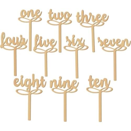 2sets of one to ten party decoration decorations wedding wooden wedding table numbers table decoration
