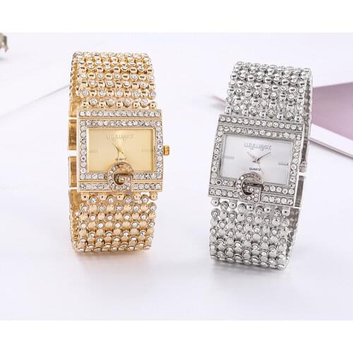 2021 Watches Brand Luxury Casual Women Round Full Diamond Bracelet Watch Analog Quartz Movement Wrist Watch Dropshipping
