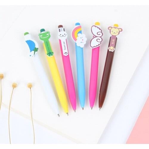 3pcs Stationery Cute Animal Cartoon Ballpoint Pen Rainbow Rainbow Creative Student Prize Wholesale