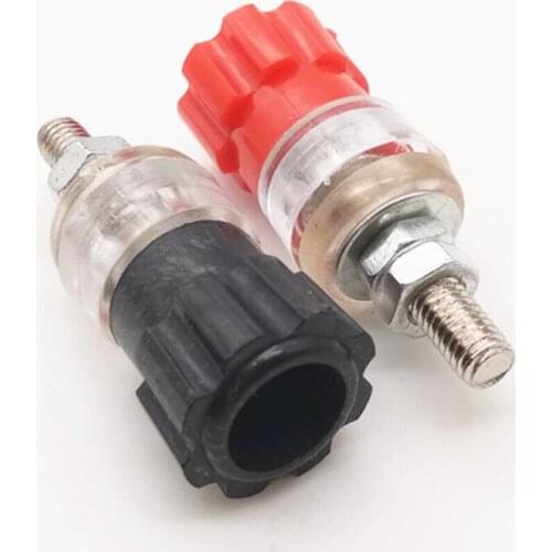 4Pcs/lot 5MM Binding Post Screw M5 Inverter Adapter for Audio Speaker Amplifier Terminals Connector Cable plastic shell JS-999A
