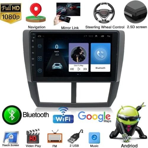 2+32G Android10.0 Car Multimedia Player Stereo Radio GPS Navigation Head Unit for 2008-2012 Subaru Forester with Microphone