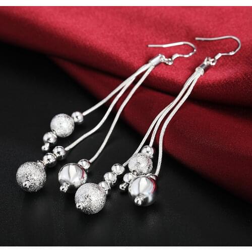 Noble 925 sterling silver elegant charm pretty fashion women Earring lady wedding party Jewelry free shipping hook gift