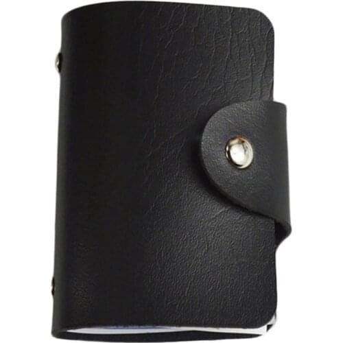 Fashion PU Leather Function 24 Bits Card Case Business Card Holder Men Women Credit Passport Card Bag ID Passport Card Wallets
