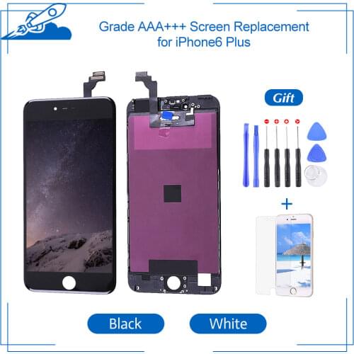 Grade AAA+++ 5.5 inch For iPhone 6 Plus LCD Touch Screen Display With Digitizer Assembly Replacement No Dead Pixel White & Black