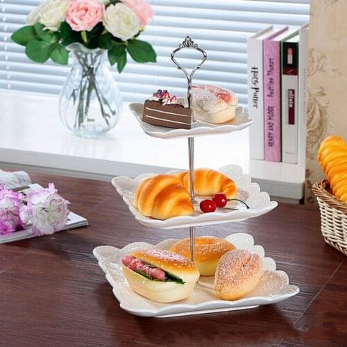 Party Decor 1 Sets 2 or 3 Tier Cake Tools Cake Plate Stand Handle Crown Fitting Metal Wedding Party 6 colors Kitchen Hot