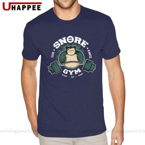 Custom T Shirt Printing Snorlax Tshirt for Men Graphic Custom Short Sleeve Pure Cotton O-neck T Shirt