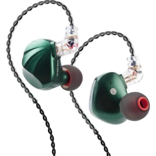AK TRN VX 6BA+1DD Hybrid Metal In Ear Monitor Earphone HIFI Sport Earphone Earplug Headset Headplug v90/v80/BT20S with QDC 3.5mm