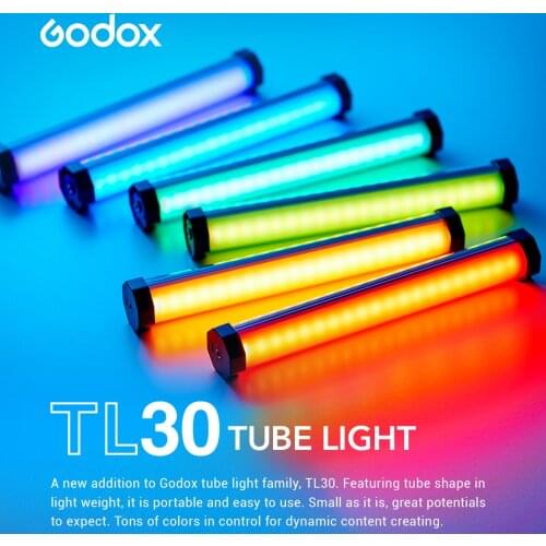 Godox TL30 Pavo Tube Light RGB Color Photography Light Handheld Light Stick with APP Remote Control for Photos Video Movie Vlog