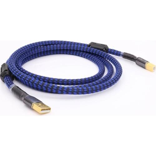 Hi-end 2/3/5ft USB Audiophile DAC A-B Alpha OCC Copper Digital interconnector Cable,AB Audio A to B USB Cable