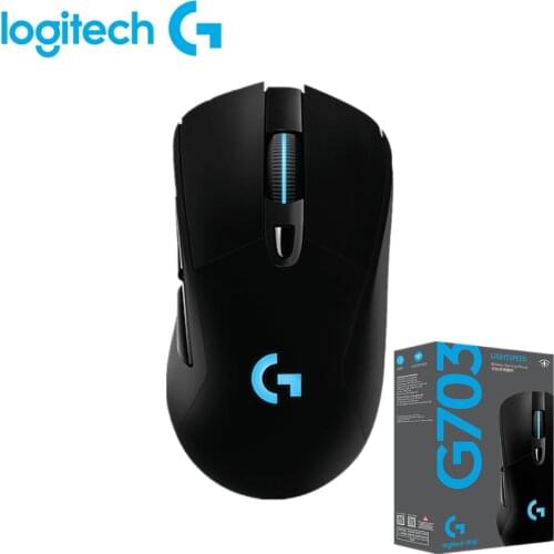 Logitech G703 HERO Lightspeed Gaming Mouse With 1MS REPORT RATE POWERPLAY Compatible 32-bit ARM 16K DPI Wireless Mouse