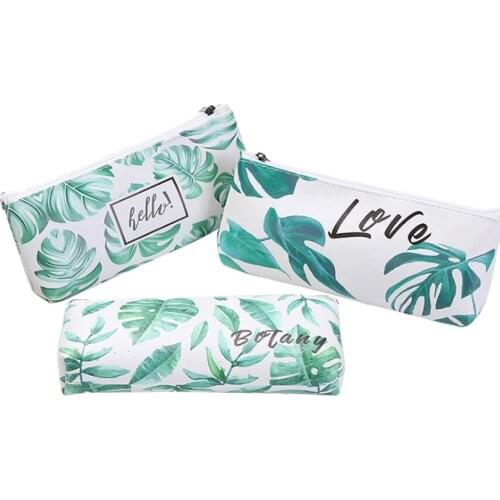 1PC Party favor Korean Kawaii leaves lovely large capacity pen bag School Supplies Kids Korean Pencil Bag School Pen Box