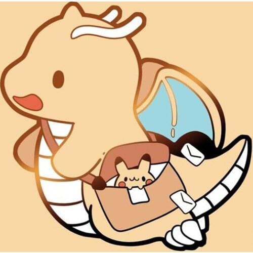 Kawaii Postman Dragonites Flying Dragon Enamel Brooch Pin Hat Bag Lapel Pins Badges Women Mens Fashion Jewelry Accessories