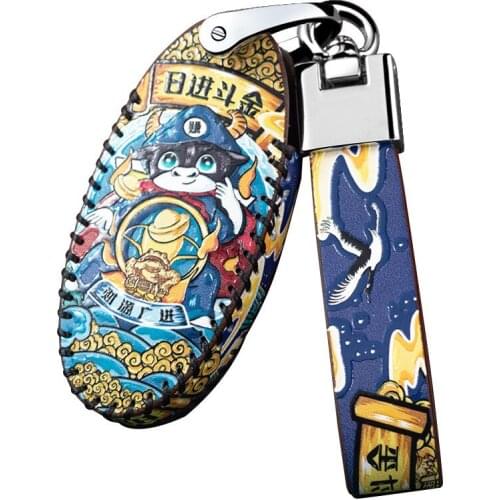 Leather Car Key Case Cover for Nissan Kicks SYLPHY Pulsar LANNIA Qashqai X-Trail Micra ALTIMA Murano Note Juke Remote Key