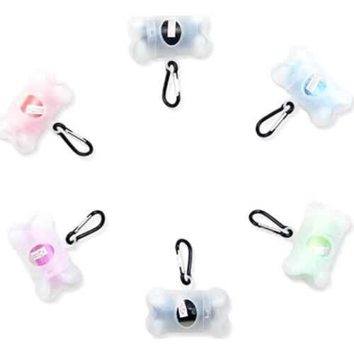 Dog Waste Poop Bag Degradable Eco-Friendly Outdoor Pet Excrement Garbage Clean Bags With Bone Dispenser