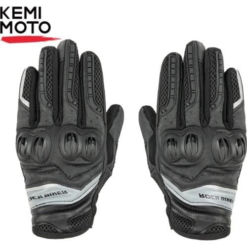 Unisex Motorcycle Gloves Full Finger 3D Mesh Shockproof Bike Gloves Racing Non-slip Offroad ATV Riding MTB Sports Gloves Guantes