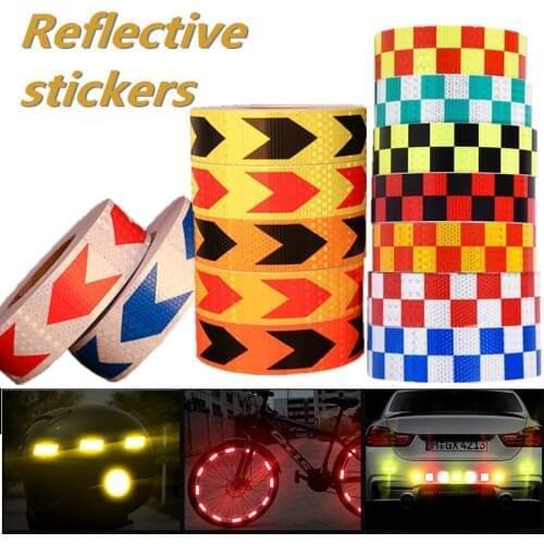 5cmx300cm Reflective Tape Car Sticker Auto Motorcycle Safety Warning Mark Self Adhesive Tape Reflective Film Decal Car Styling