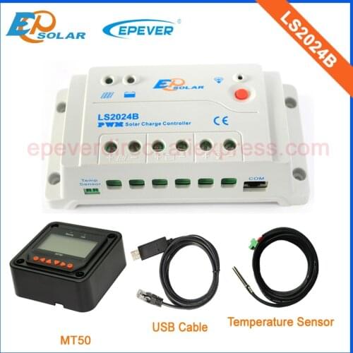 New landStar series PWM controller for solar panels system Mini regulator 20A MT50 remote meter 12V/24V battery charger