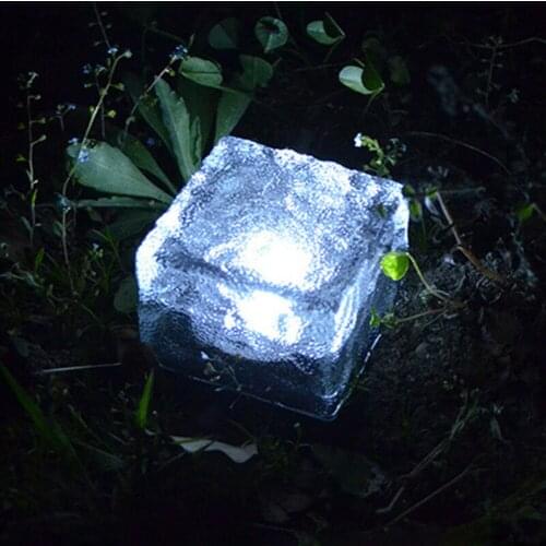 Outdoor Solar LED Ice Floor Tile Buried Light Lawn Light Garden Light Glass Buried Light Garden Light IP68