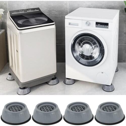 4Pcs Sturdy Foot Pads Non-marking Raising Block Anti-vibration Heightened Pad TPU Anti-rust Washing Machine Foot Pads for Washer