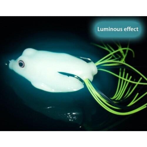 Luminous Frog Lure Fishing Lures with Hooks Top water Ray Frogs Artificial Minnow Crank Strong Soft Bait 5.5cm 8/12g Fake Baits