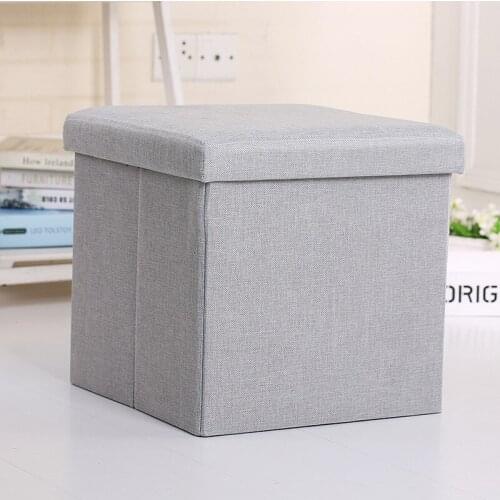 Foldable Storage Stool Linen Storage Box Change Shoe Bench Book Magazine Storage Organizer Toys Storage Bins Sundries Container