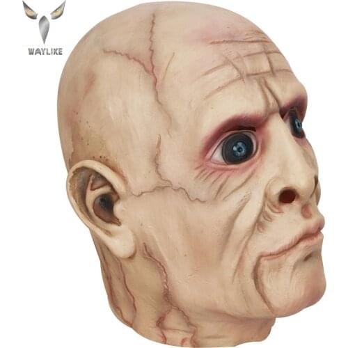 WAYLIKE reality Adult Party Costume horror mask blue eye old man mask luxury horror Carnival Cosplay mask