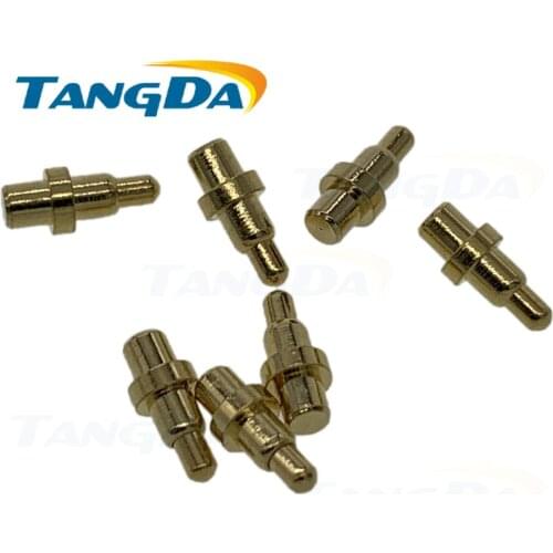 TANGDA 3*7mm factory customized current conduction POGOPIN connector 3 7 mm gold-plated copper spring pin thimble