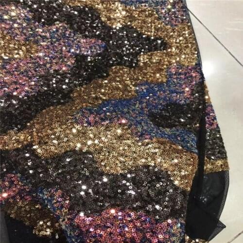 DIY 3MM High Quality Three Colors Mixed Sequin Fabric Lace Net Bottom For Shows Children Dress130CM Wide Free Shipping