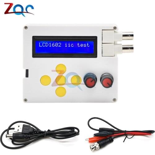 YM-100 DDS Function Signal Generator Square Wave Adjustable 1Hz-500KHz with BNC Wire USB Cable DC 4 -10V 1602LCD