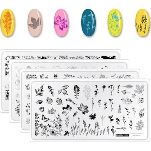 1pc Nail Stamping Plates Flower/Leaf/Mermaid/Geometry/Nature Series Nail Template Stamp Image Manicure Stamp Plate DIY Designs