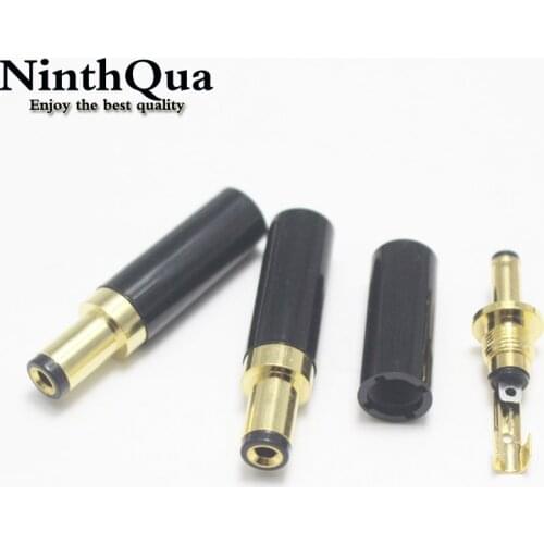 10Pcs Gold Plated 5.5 x 2.5 / 5.5 x 2.1 / 3.5 x 1.35 mm DC Power Jack Male Plug Connector for Welding Linear Power Output Line