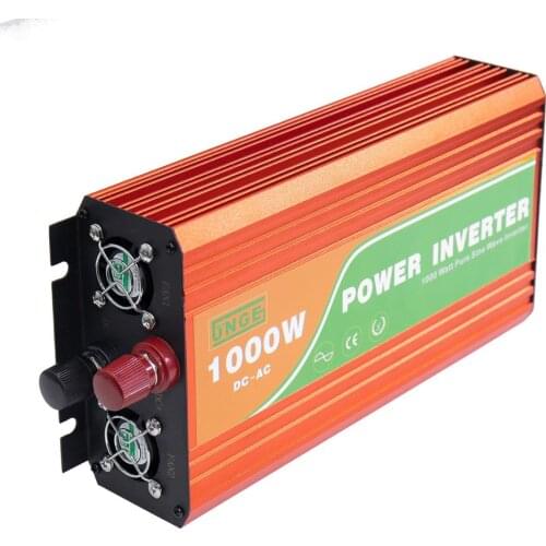 1000w DC/AC Pure sine wave power solar inverter converters DC 12v to AC 220v LCD CE solar energy systems