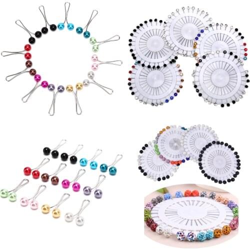 12/30pcs/set Imitation Pearl Brooches Pin For Womens Scarves Exquisite Fashion Clip Zinc Alloy Simulated-pearl Brooches