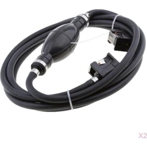 2 X 6mm Gas Hose Fuel Line Assembly Primer Bulb For Yamaha Outboard Marine