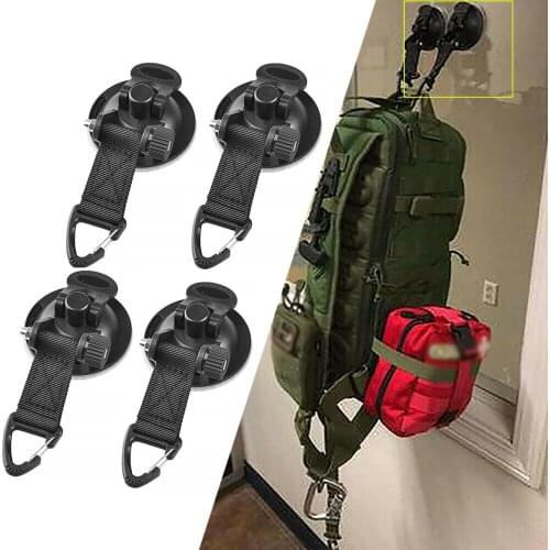 4Pcs Universal Black Strong Suction Cup Anchor Securing Hook Tie Down Camping Tarp Boat Car Side Awning