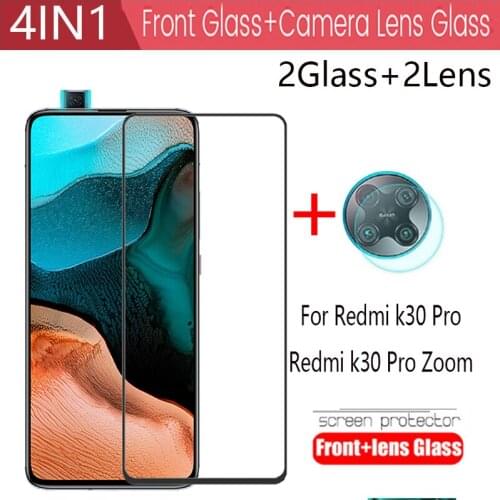 4-in-1 Camera + Tempered Glass For Xiaomi Redmi K30 Pro Screen Protector Glass On Redmi K30 Pro Zoom protective Glass