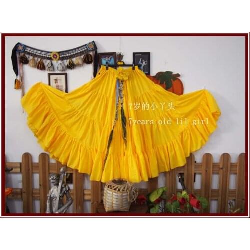 4Tiered 20Yards100%Cotton Tribal Belly Dance Skirt EM18