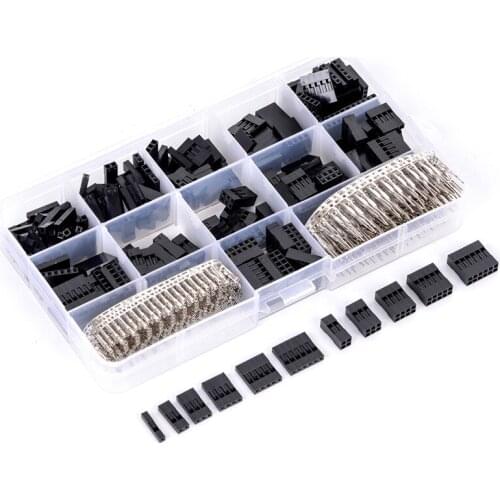 620pcs Wire Cable Jumper Pin Header Connector Housing Kit +Male/Female Crimp Pins Connector Terminal