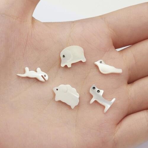 1pc Natural Pearl Beads Shell Animal Charms Pendants For Bracelet Necklace Jewelry Making DIY Earring Findings
