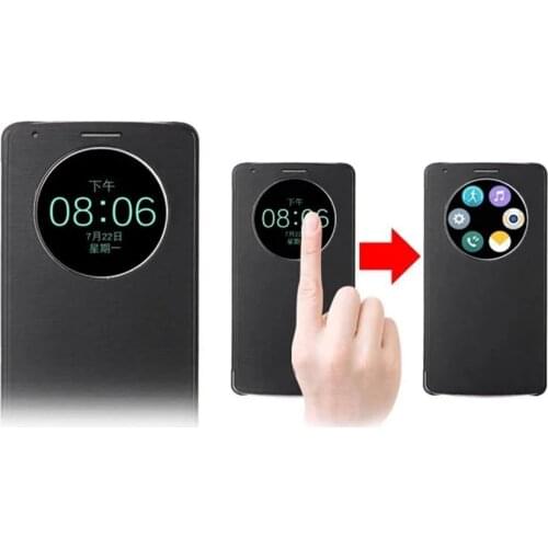 Smart Flip Cover Leather Phone Case For LG G3 LGG3 G 3 D855 D850 D 855 850 D851 Smart Window View Sleep Wake Quick Answer Funda