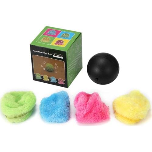 Electric Toy Ball Dog Cat Toy Automatic Pet Plush Ball Activation Automatic Ball Chew Plush Floor Clean Toys Pet Rolling Ball