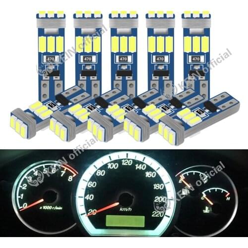KEIN 100PCS T5 Led Meter Bulb W3W 73 74 Car Led Light Instrument Dash Lights 17 27 Interior Neo Wedge Dashboard Dash Side Lamp
