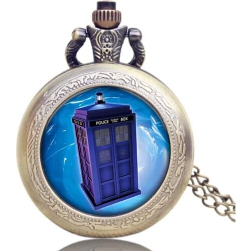 Classic Theme Pocket Watch Steampunk Retro Pendant Clock Bronze Necklace Chain Students Man Boys Reloj De Bolsillo