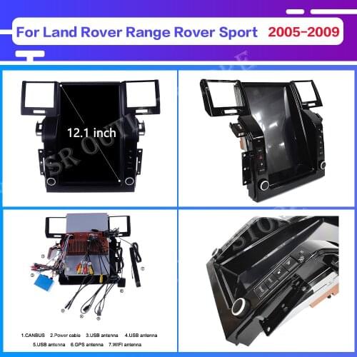 128G For Land Range Rover Sport 2005 2006-2009 Android Radio Tape Recorder Car Multimedia Player Stereo Head Unit Tesla GPS Navi